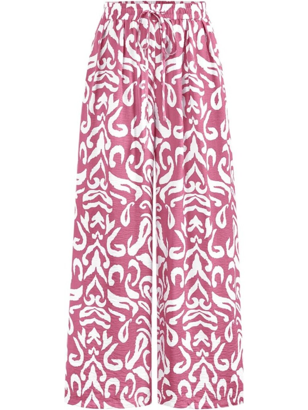 Womens Pants Elastic Waist Striped Lightweight Palazzo Pant